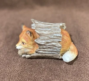 Gebrauchte Enesco entzückende Porzellanfigur Fuchs ruht in Hallow Log - Bild 1 von 5