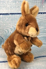 Korimco Kangaroo w/ Joey 10" Plush Stuffed Animal Science Classroom US Seller