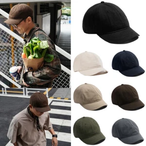 Summer Short-Brimmed Sun Hats Men's Peaked Caps Retro Baseball Cap Outdoor Caps - Picture 1 of 30