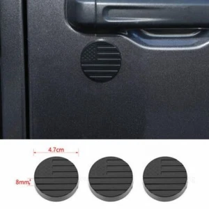 Cubierta de enchufe de llave de puerta negra mate 3 piezas para Jeep Wrangler TJ JK JL JT Gladiator - Imagen 1 de 12