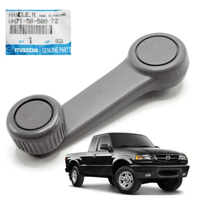 Window Crank Handle Grey Genuine 1 Pc For Ford Ranger Mazda B2500 1987 - 1993 - Imagem 1 de 3