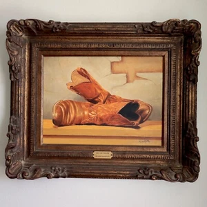 1970s Cowboy Boots Painting Gene Gladfelty California Western Still Life Cowgirl - Picture 1 of 23