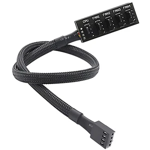 PWM Fan Hub, PC CPU Cooling 4 PIN/3PIN Power Fan Extension Cable Hub Splitter Ad - Picture 1 of 12