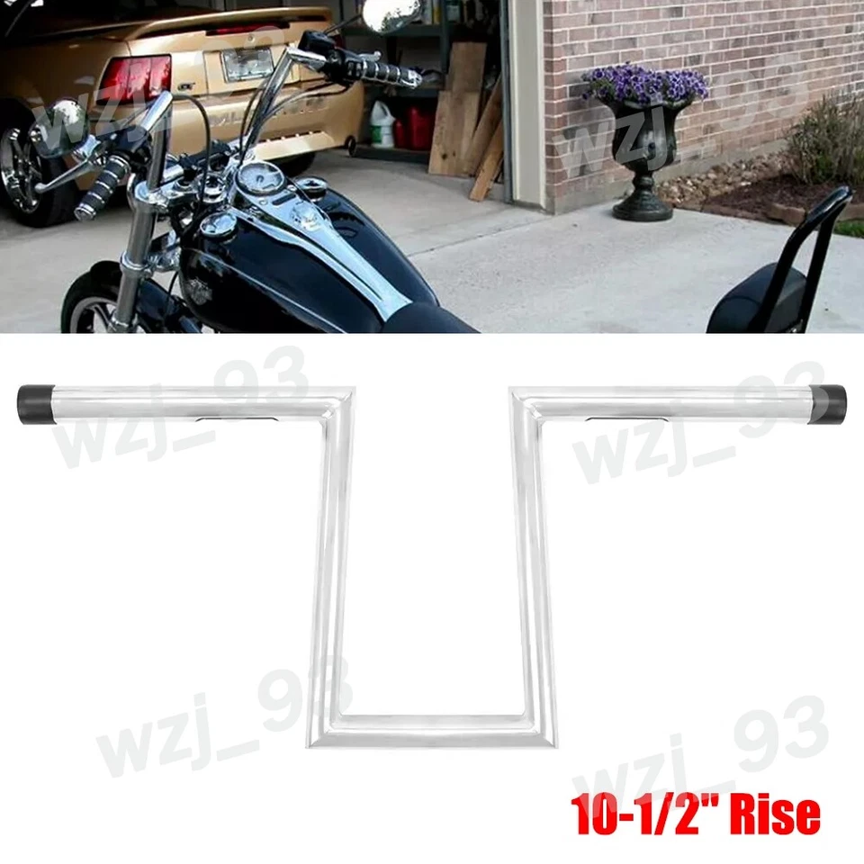 Motorcycle 1" Drag Z-Bar Rise 10.5 Ape Hanger Handlebar For Harley HONDA Suzuki - Изображение 1 из 4
