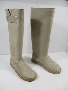 New Vince Camuto VC-VORA Vegan Faux Fur Suede Knee High Flat Boots Sz 8.5 M - Picture 1 of 5
