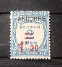 Francobollo Segnatasse Andorra francese MLH */**