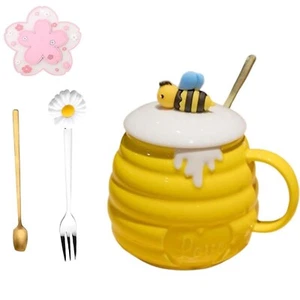 400ml Bee Mug Cute 3D Relief Ceramic Cup Creative Kitchen Office Coffee Milk ... - Picture 1 of 5