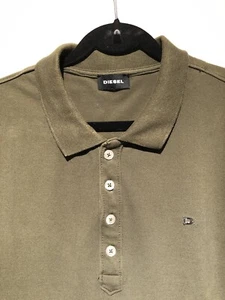 Diesel Polo Shirt Khaki Olive Grün Gr.L Slim Fit Knopfleiste Cool Stylisch - Bild 1 von 11