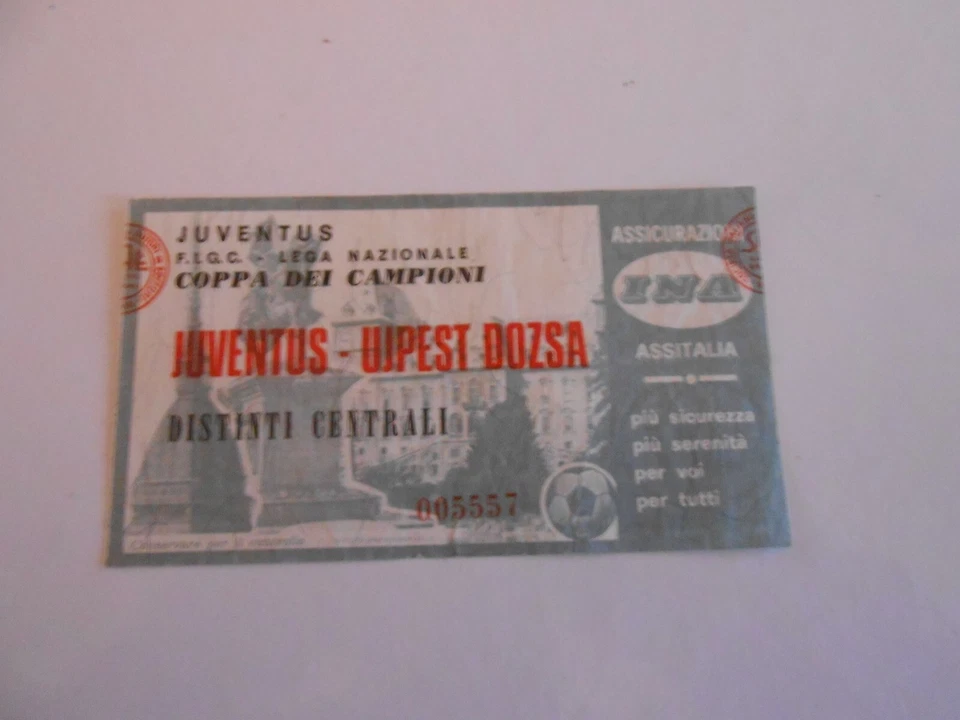 biglietto stadio-JUVENTUS-UJPEST DOZSA-COPPA DEI CAMPIONI 1973 - Immagine 1 di 1