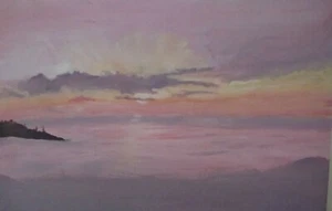 Sunrise On Lake Superior - Original -  Acrylic on Canvas - Picture 1 of 1