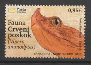 Sello Montenegro 2023 Fauna, Reptiles, Serpientes MNH - Imagen 1 de 1
