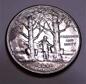 2001 P Vermont State Quarter - Error Coin - Uncirculated - Picture 1 of 2
