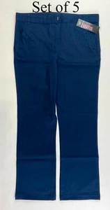George Junior Girl School Uniform Pants Size 16 1/2 Plus Set of 5 - Picture 1 of 6