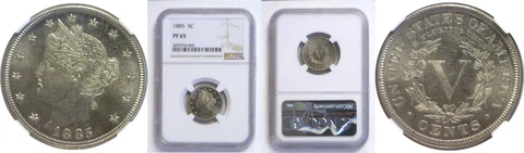 1885 Liberty Nickel NGC PR-65 Cover