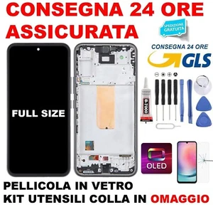 DISPLAY LCD TOUCH OLED FULL SIZE SAMSUNG GALAXY A54 5G 2023 SM-A546 FRAME NERO - Afbeelding 1 van 5