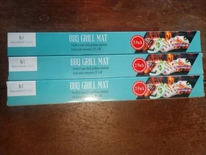 BBQ GRILL MATS 16"x13" (3) TWO-PACKS, (6) TOTAL NEW BOXES, ! (RM-1) - Picture 1 of 6