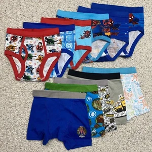 Assorted Licensed Boys Underwear sz 4 Multicolor 100% Cotton 11 Pack New - Picture 1 of 13