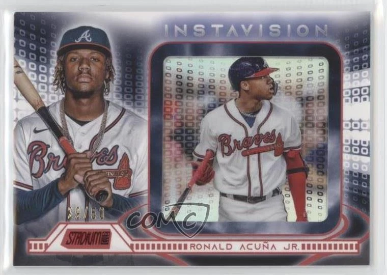2021 Topps Stadium Club Instavision Red /50 Ronald Acuna Jr #IR-RA - Image 1 of 2