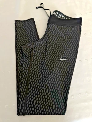 Nike Leggings Run Fast Live Fearless Stretch Junior’s Size  XS Black/Gray - Image 1 of 4