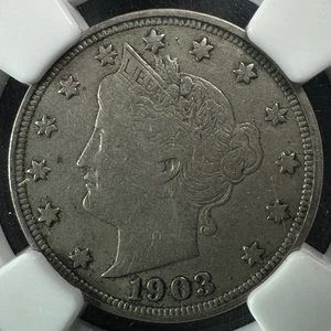 1903 Liberty “V” Nickel - NGC VF30 - Nice Certified Problem-Free Mid-Grade Coin - Picture 1 of 4