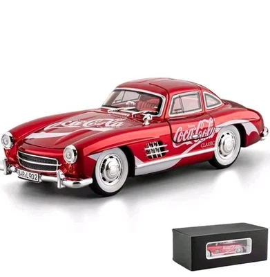 JakeSpecial – 1:24 Scale Benz 300SL Diecast Model Car Coca-Cola COKE - Immagine 1 di 4