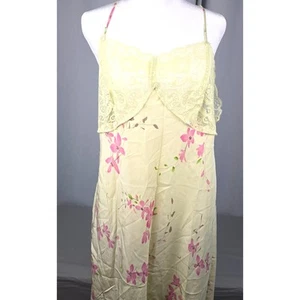 Vintage Silk Lace Floral Nightgown. Y2K, Floral Lilly Wicket, Intimates 1X - Picture 1 of 12