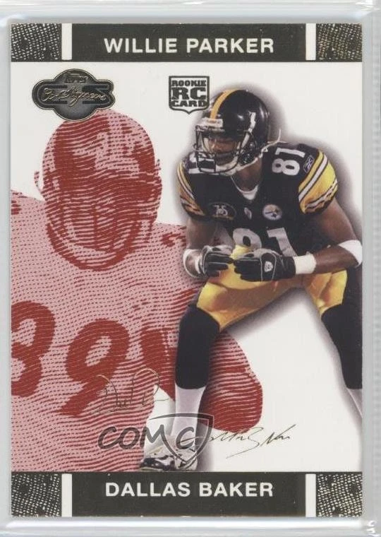 2007 Co-Signers Red Changing Faces Gold Dallas Baker Willie Parker Rookie RC - Image 1 of 2
