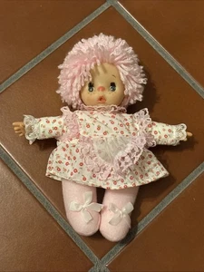 Vintage Pink Clown Doll Plastic Soft Body 8" - Picture 1 of 3