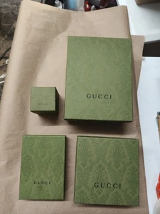 Menge 4 authentische leere grüne Gucci Geschenkboxen - Bild 1 von 11