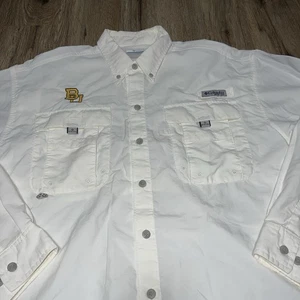 Columbia PFG Long Sleeve Button Up Shirt Baylor University Men’s M Embroidered - Picture 1 of 7