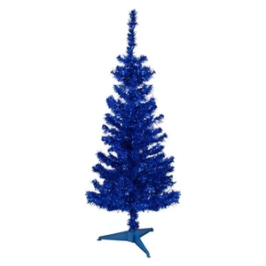 Northlight 4' blau künstlicher Lametta Weihnachtsbaum, unbeleuchtet - Bild 1 von 3