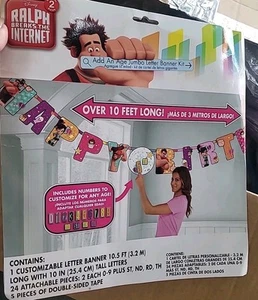 WRECK IT RALPH Party JUMBO BANNER KIT Party Supplies 10 Ft New USA Ship - Picture 1 of 4