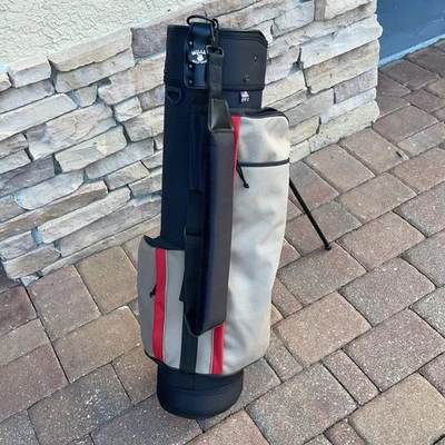 Bolsa de suporte Miller 4 vias vermelha preta e bronzeada 3 compartimentos dois com zíper - Imagem 1 de 4