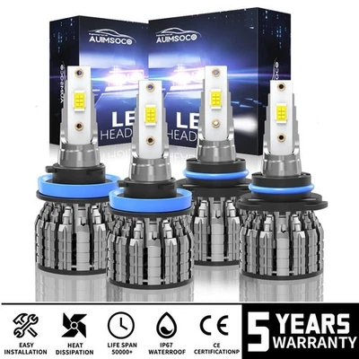 For Toyota Highlander Sport Utility 4-Door 2010-2013 LED Headlight High Low Bulb - Image 1 of 4