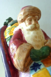 Jim Shore Holiday Traditions Ceramic Santa In Sleigh Christmas Centerpiece - Picture 1 of 18
