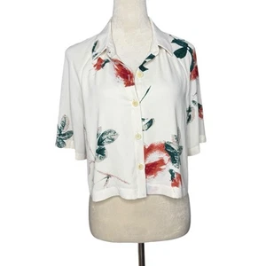 Aritzia Wilfred Henrietta Blouse in Floral Large Button Down Collard - Picture 1 of 8