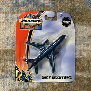 Vintage Diecast 2003 Matchbox Sky Busters Hero City - Blue DC10 / NIP - Picture 1 of 10