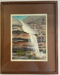 Low Falls at Minnewaska, New York print . By M Terry. 10/82. - Picture 1 of 4
