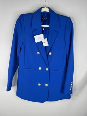 Generation Love Leighton Crepe Blazer Jacket Double Breasted Royal Blue XS NWT - Image 1 of 4