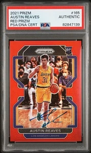 2021 Panini Prizm #165 Austin Reaves Signed Red Prizm Rookie Auto /299 PSA DUAL - Picture 1 of 2