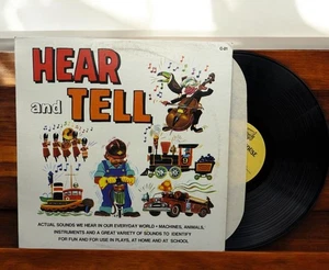 Hear and Tell Sounds 33 Vinyl Childrens Happy House Records Machines Animals - Picture 1 of 6
