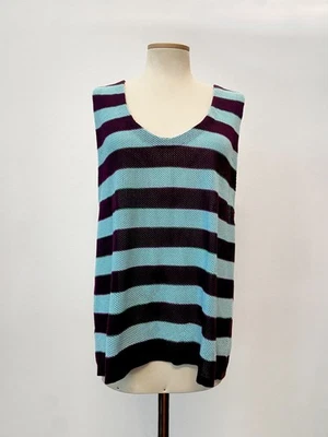 MISSONI Top De Punto Relajado A Rayas Azul - Burdeos, M - Imagen 1 de 3