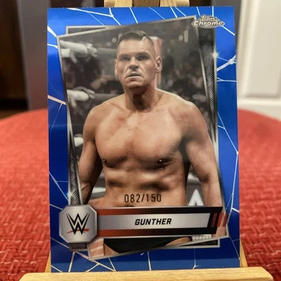 2025 Topps Chrome WWE Gunther /150 Blue Refractor #2 - Image 1 of 2