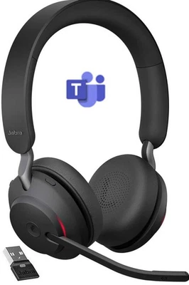 Jabra Evolve2 65 Wireless Stereo Headset Kopfhörer MS VERSION + USB DONGLE #5 - Bild 1 von 4