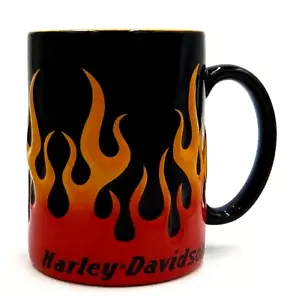 Harley-Davidson Motorcycle Sculpted Flames Coffee Mug 15oz Ceramic Cup HDX-98604 - Picture 1 of 6