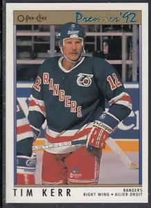 1991-92 Tim Kerr New York Rangers O-Pee-Chee Premier Hockey Card #83 - Picture 1 of 2