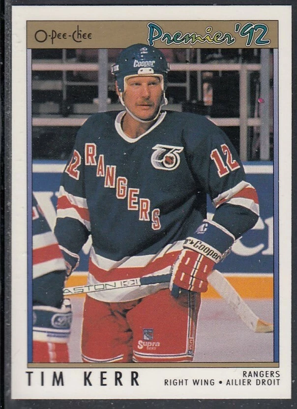 1991-92 Tim Kerr New York Rangers O-Pee-Chee Premier Hockey Card #83 - Image 1 of 2