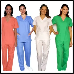 New Medical Nursing Scrub Bottoms Only- 2 pocket straight leg-full elastic waist - Picture 1 of 8