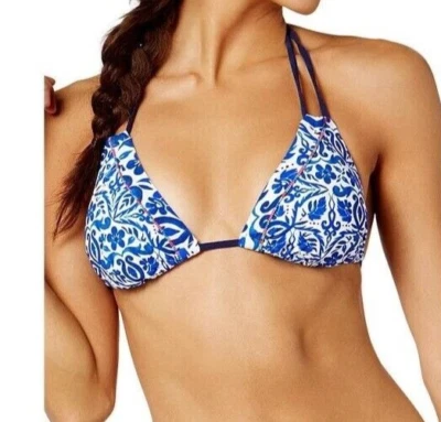 Top de bikini Nanette Lepore para mujer Talavera Vixen triángulo de natación azul azul azul, XS, S, L Foto 1 de 4