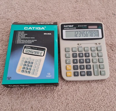 Solar electronic calculator DS-20A desk-top and battery vintage - image 1 of 4